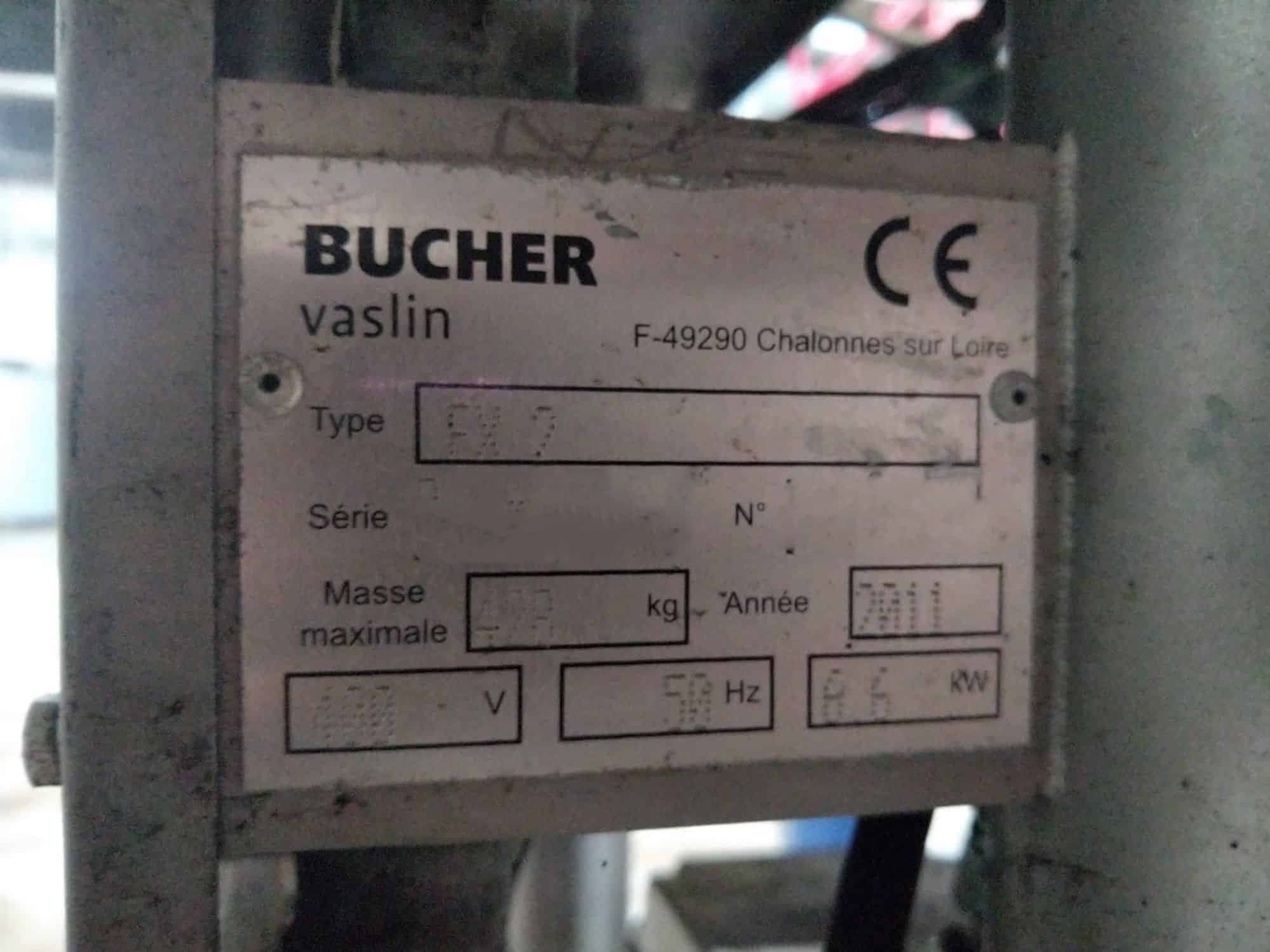 Targa dati of Bucher Flavy FX – FX2