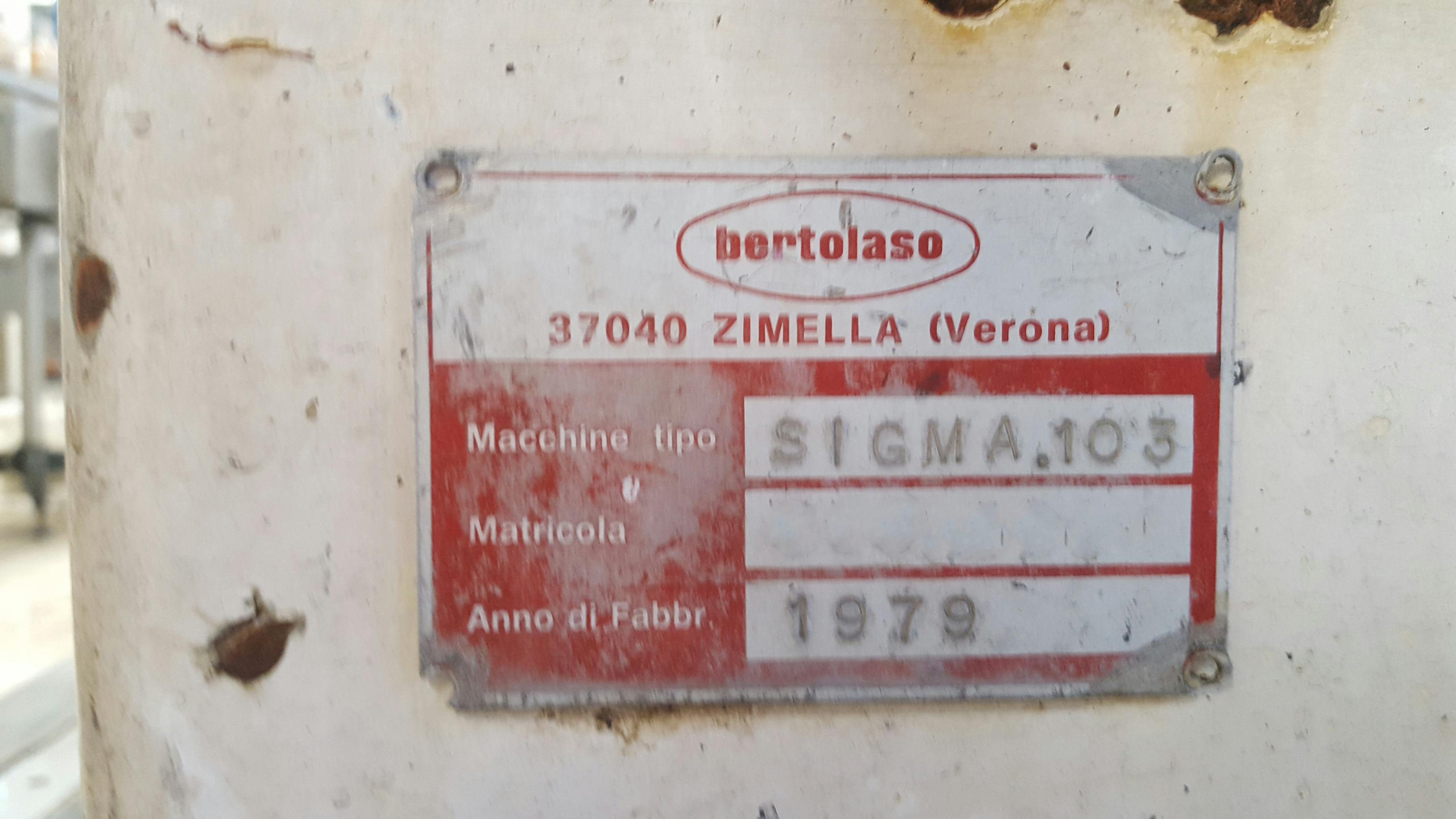 Targa dati of Bertolaso Sigma 103