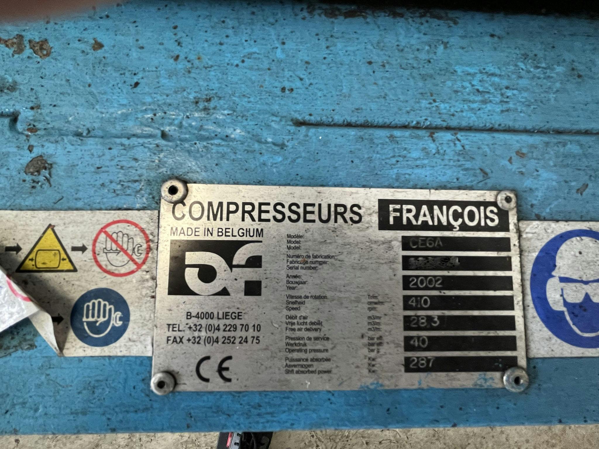 Targa dati of AF Compressors CE6SG40